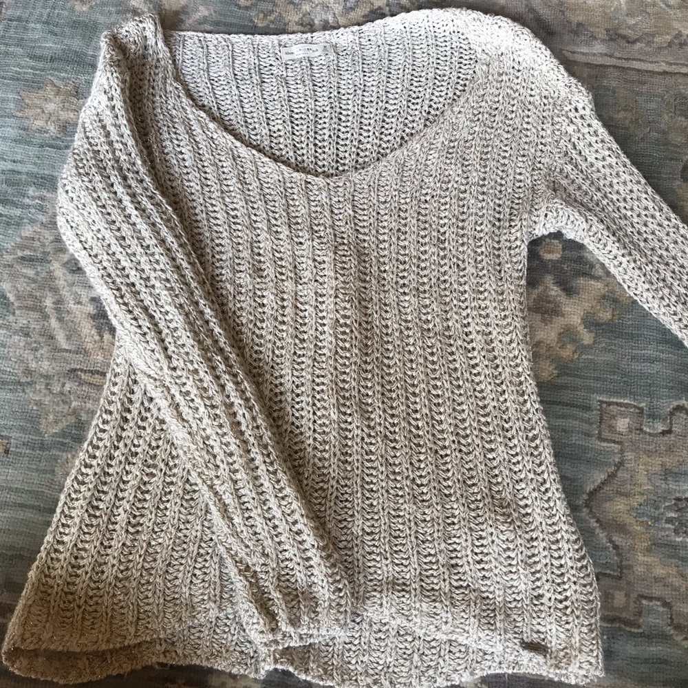 Abercrombie Glitter V-Neck Sweater